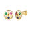 Thumbnail: 9ct Yellow Gold Multi Colour Stone and Diamond Stud Earring