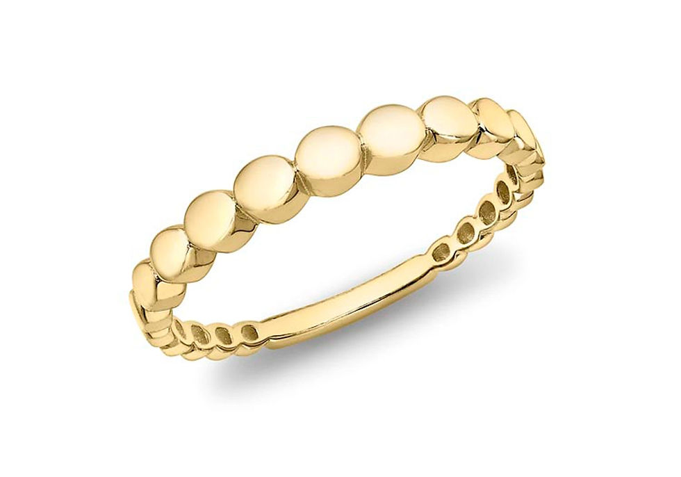 9ct Yellow Gold Solid Graduated Circles Ring