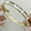 Thumbnail: 9ct Yellow Gold Wide Diamond set Hinged Bangle