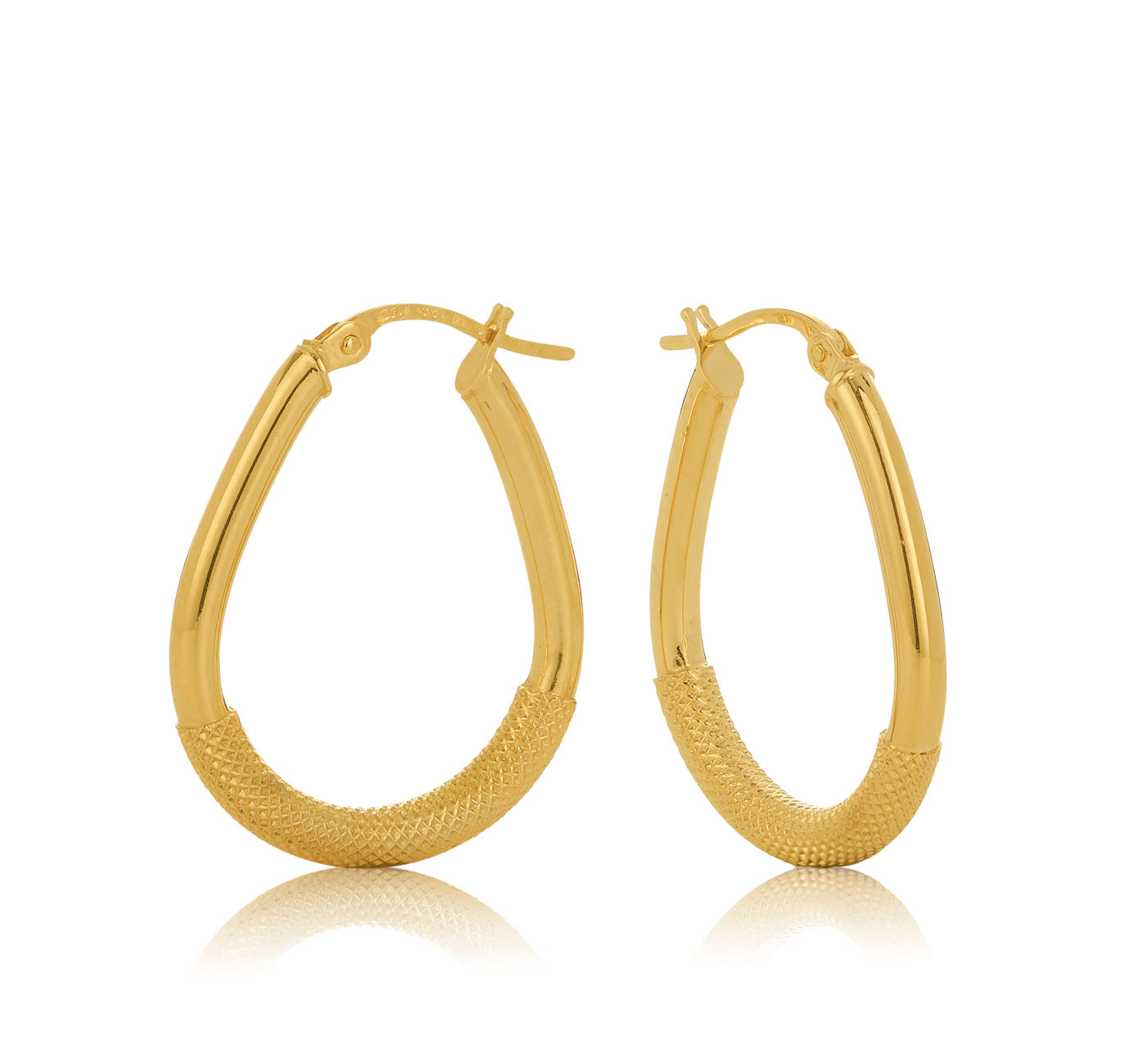 9ct Yellow Gold 'Toledo' 2.5mm Round Tube 20mm Diameter Hoop Earring