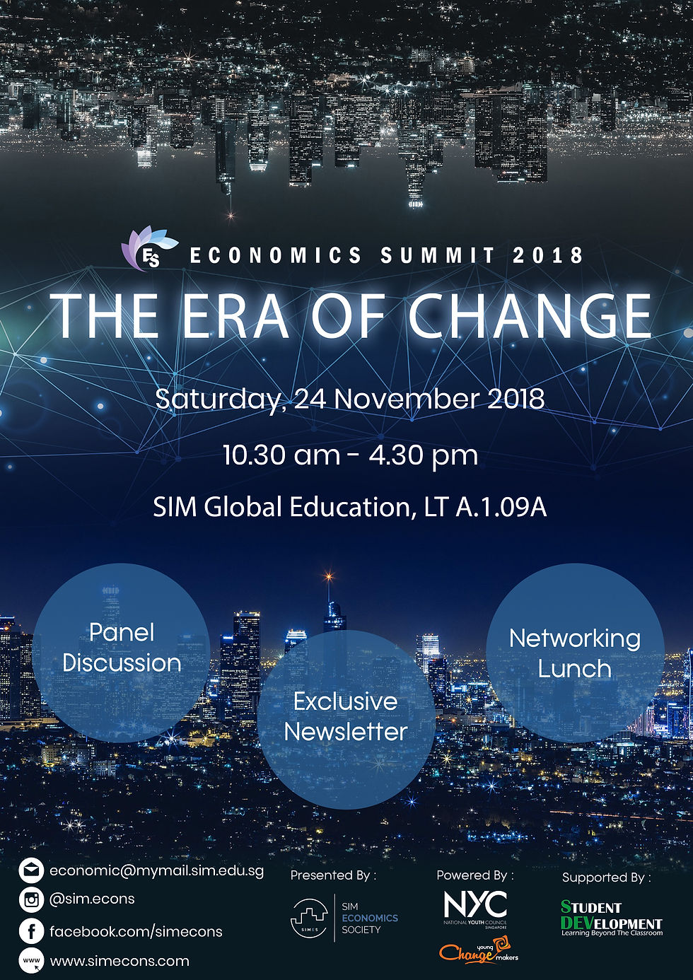 SIM Economics Society (SIMES) - Economics Summit Marketing Collaterals