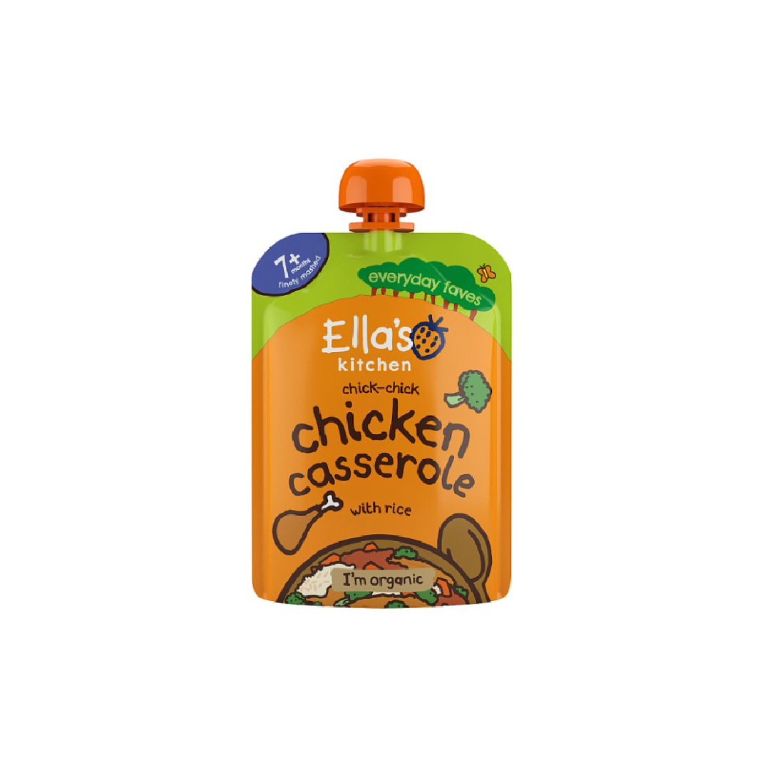Ella's Kitchen Organic Chicken and Rice Casserole Baby Food Pouch 7+ Months 130g