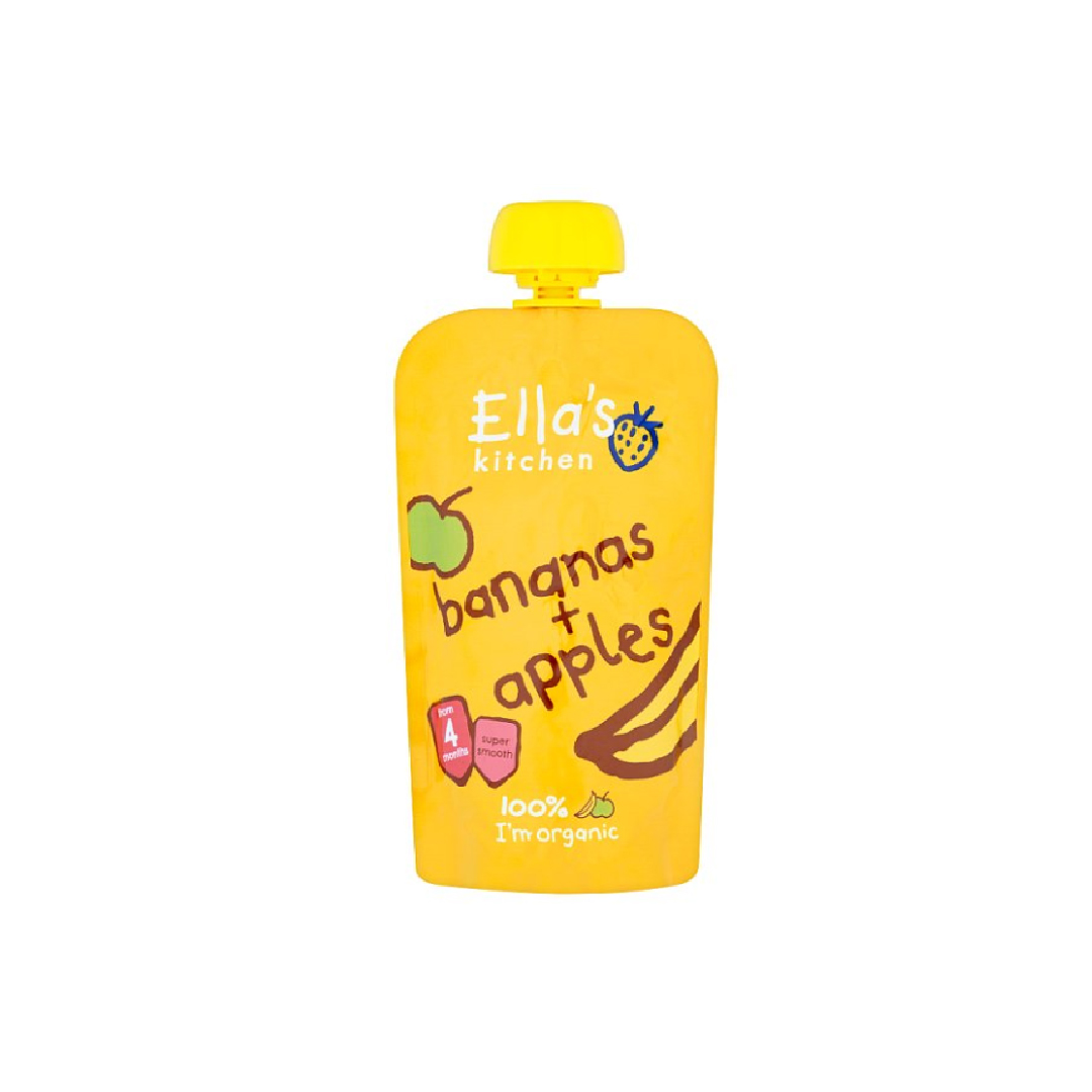 Ella's Kitchen Organic Bananas and Apples Baby Food Pouch 4+ Months 120g