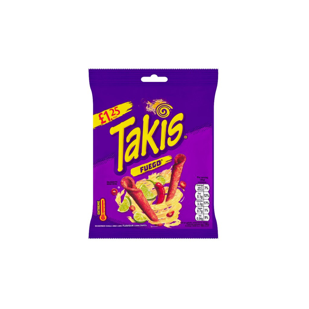 Takis Fuego Chilli and Lime 55g