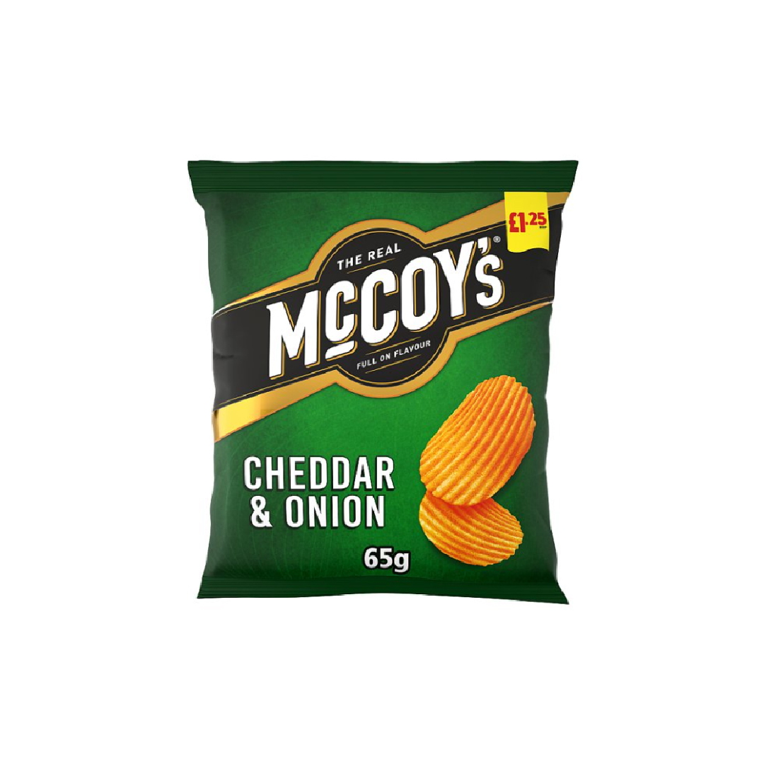 McCoy's Cheddar & Onion Sharing Crisps 65g