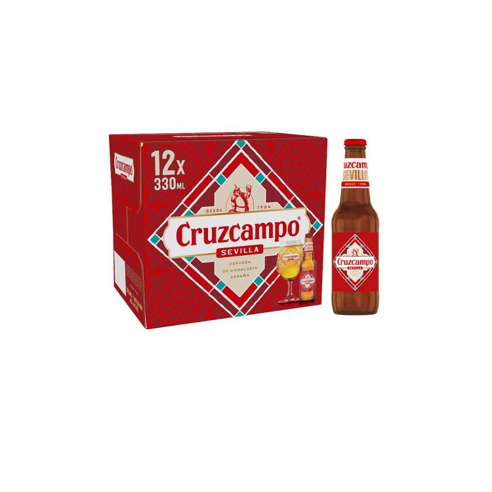 Cruzcampo Sevilla Lager Beer Bottle 12x330ml