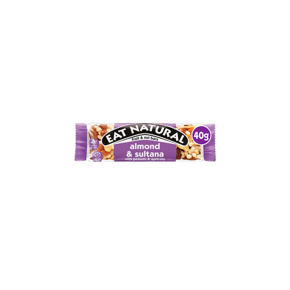 Eat Natural Almond & Sultana with Peanuts & Apricots Fruit & Nut Bars 40g