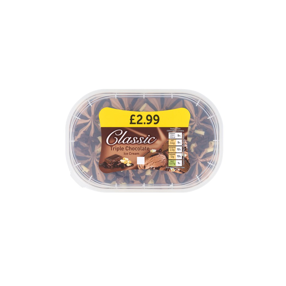 Classic Triple Chocolate Ice Cream 900ml