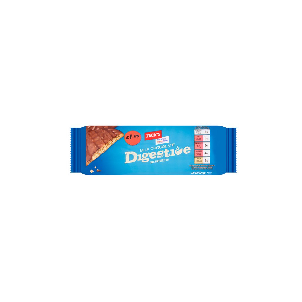Jack's Milk Chocolate Digestive Biscuits 200g