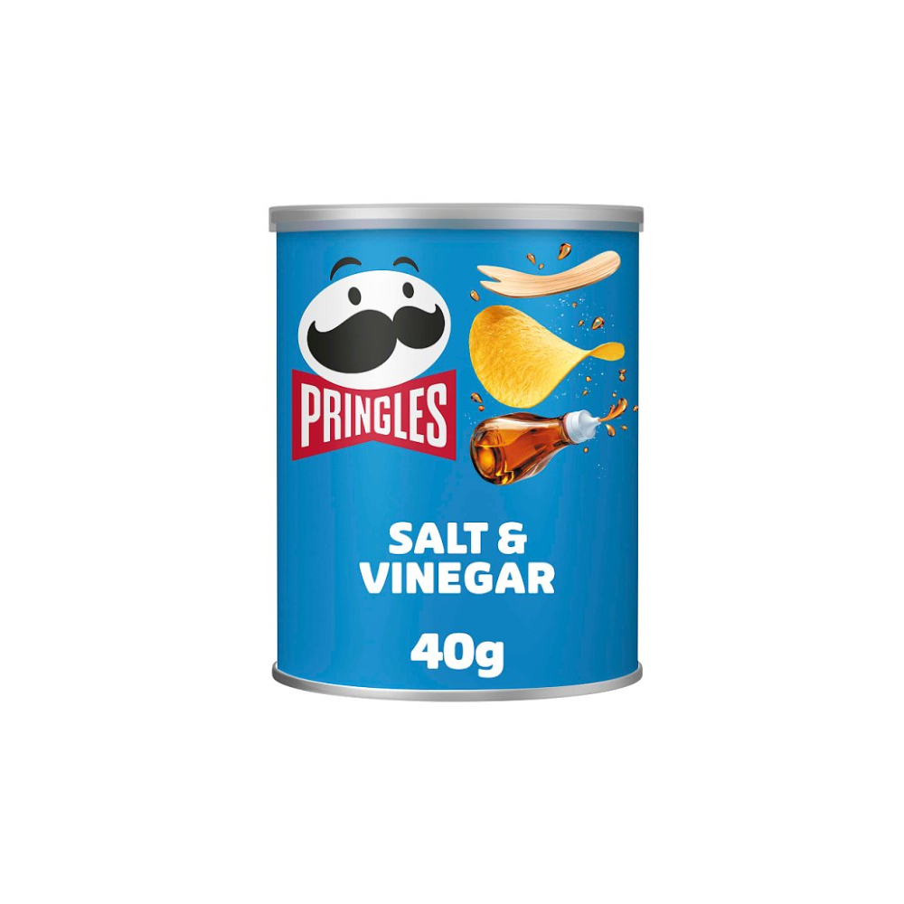 Pringles Salt & Vinegar Snacking Crisps 12 x 40g
