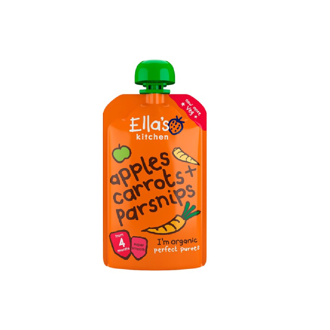 Ella's Kitchen Organic Apples, Carrots and Parsnips Baby Food Pouch 4+ Months 12