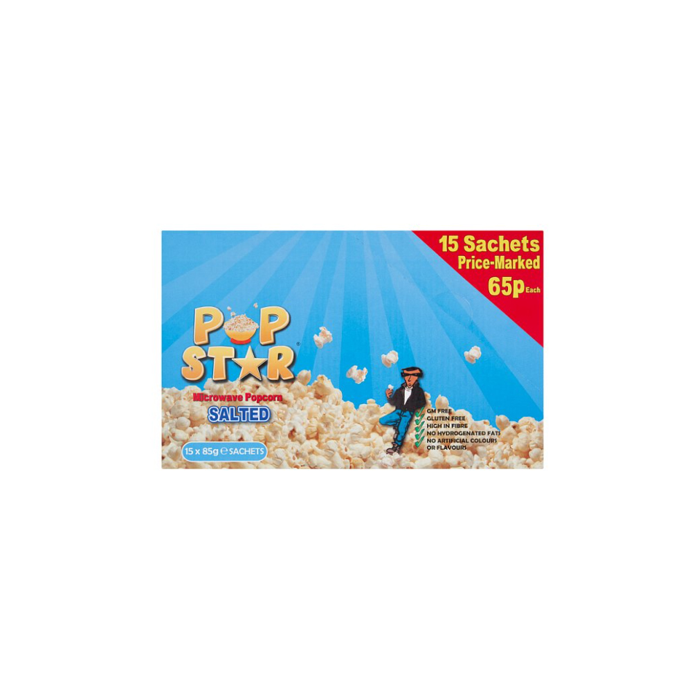Pop Star Microwave Popcorn Salted 85g
