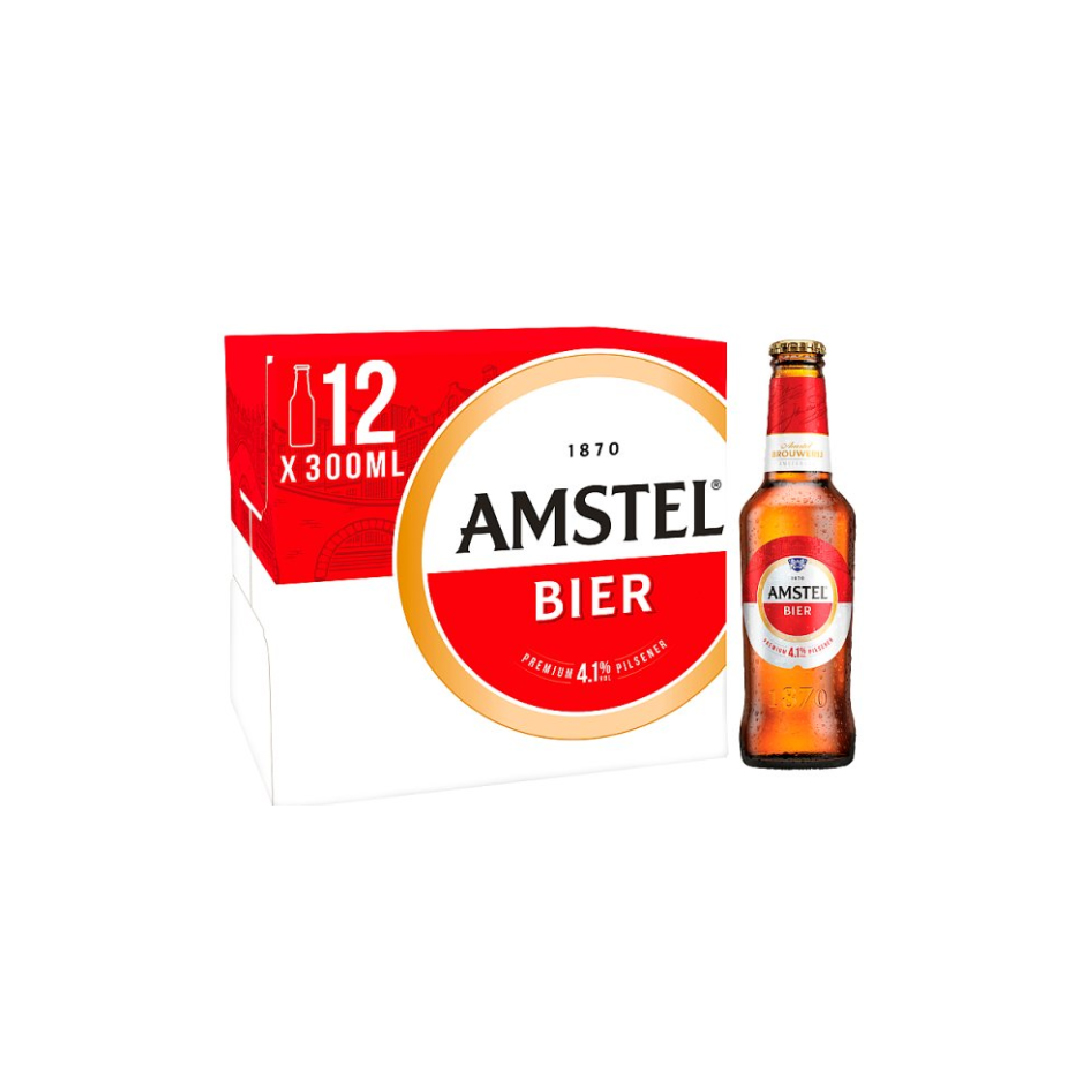Amstel Lager Beer Bottle 12x300ml Club Offer until 05/11/2024
