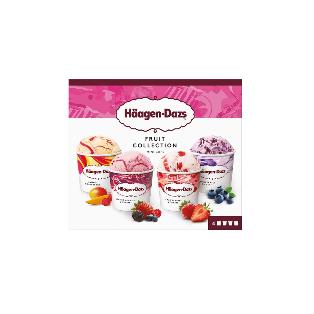 Häagen-Dazs Fruit Mini Cups Ice Cream 4x95ml