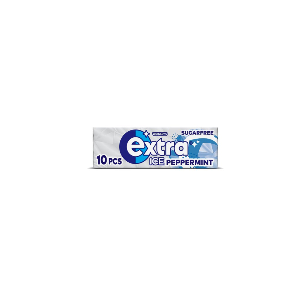 Extra Ice Peppermint Chewing Gum Sugar Free 10 Pieces