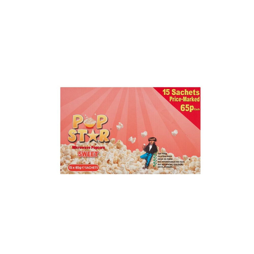 Pop Star Microwave Popcorn Sweet 85g