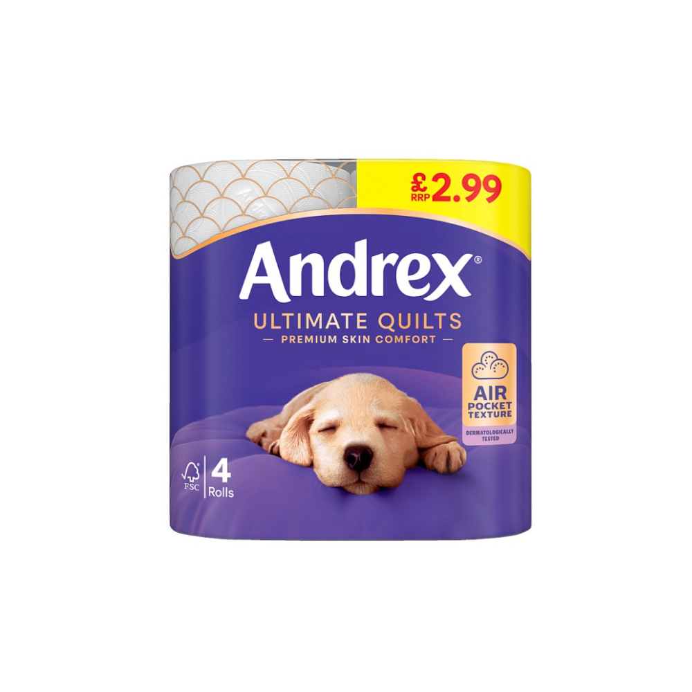 Andrex Ultimate Quilts Toilet Tissue 4 Rolls