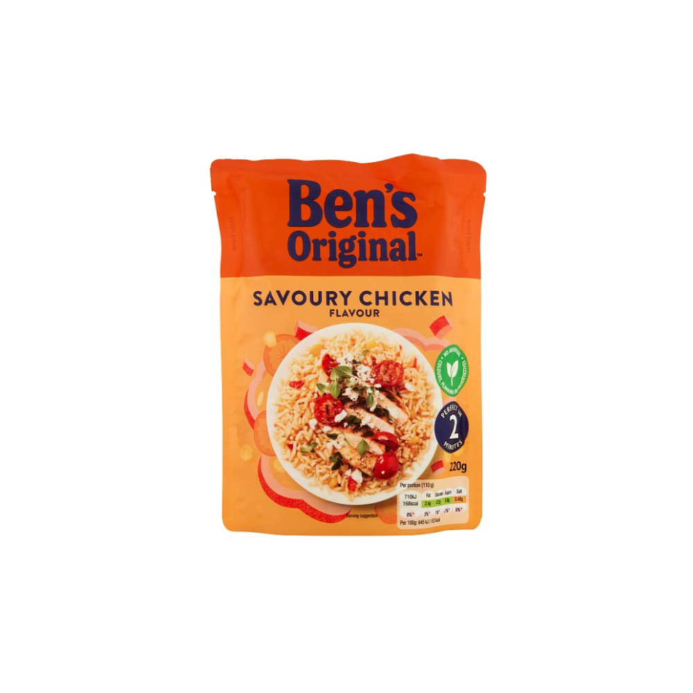 Bens Original Savoury Chicken Microwave Rice 220g