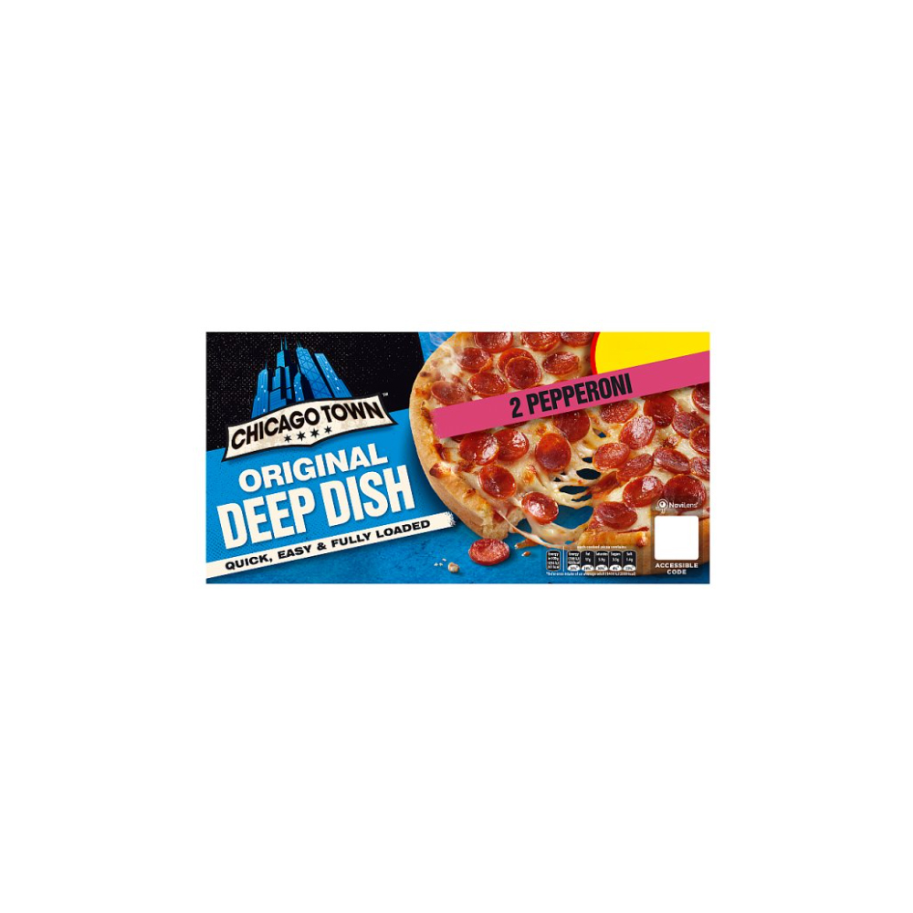 Chicago Town 2 Deep Dish Pepperoni Mini Pizzas 2 x 155g