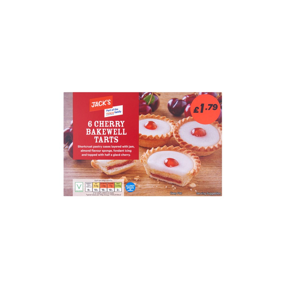 Jack's 6 Cherry Bakewell Tarts