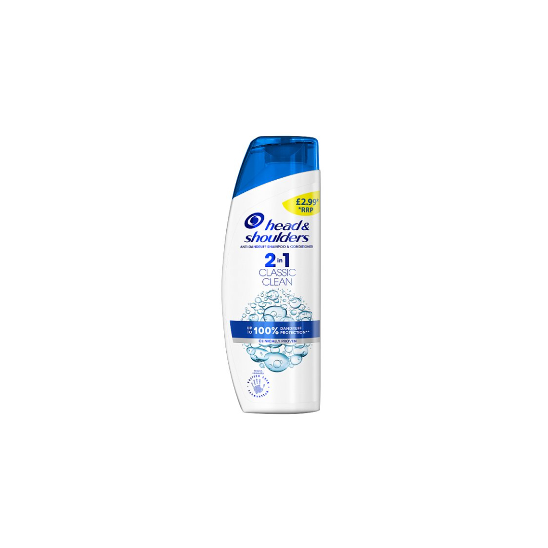 Head & Shoulders Classic Clean 2in1 Anti Dandruff Shampoo 250ml. Refreshing Clea