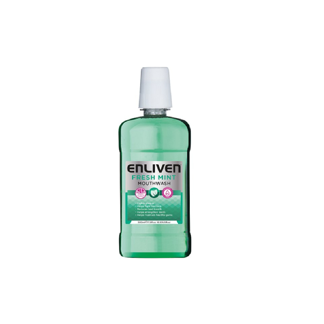 Enliven Fresh Mint Mouthwash 500ml
