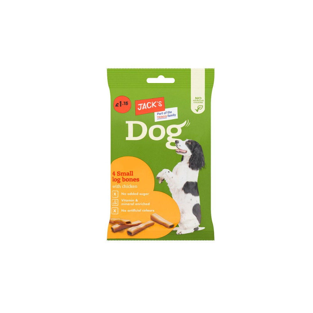 Jack's Dog 4 Small Log Bones with Chicken 180g