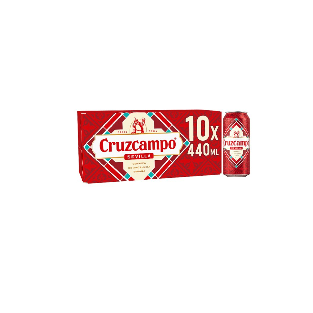 Cruzcampo Sevilla Lager Beer Can 10x440ml