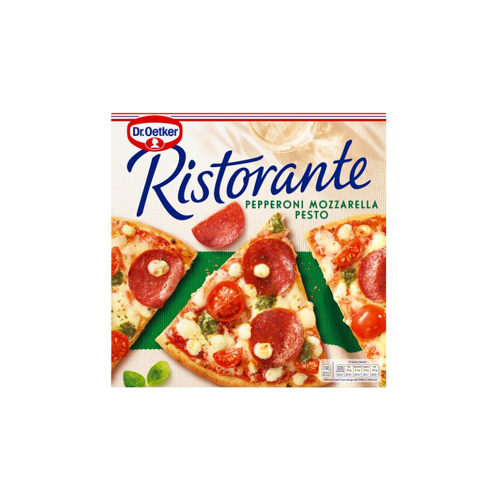 Dr. Oetker Ristorante Pepperoni Mozzarella Pesto Pizza 360g