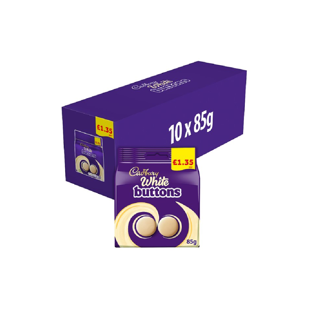 Cadbury White Buttons Chocolate Bag 85g