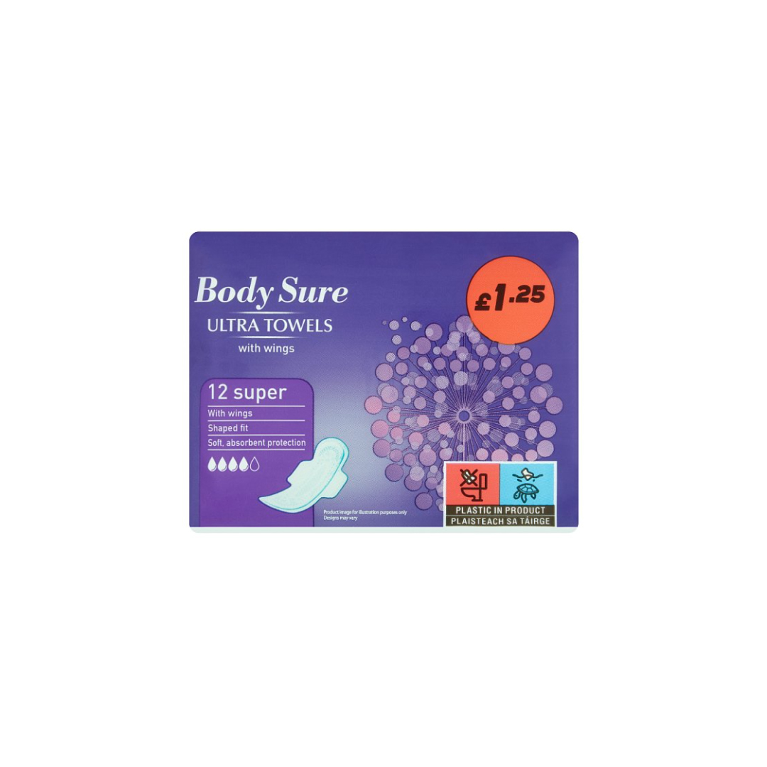 Body Sure 12 Super Ultra Towels with Wings