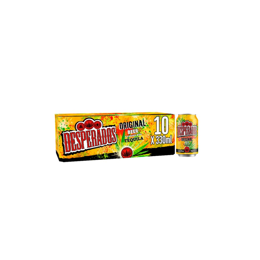 Desperados Original Tequila Lager Beer Can 10x330ml