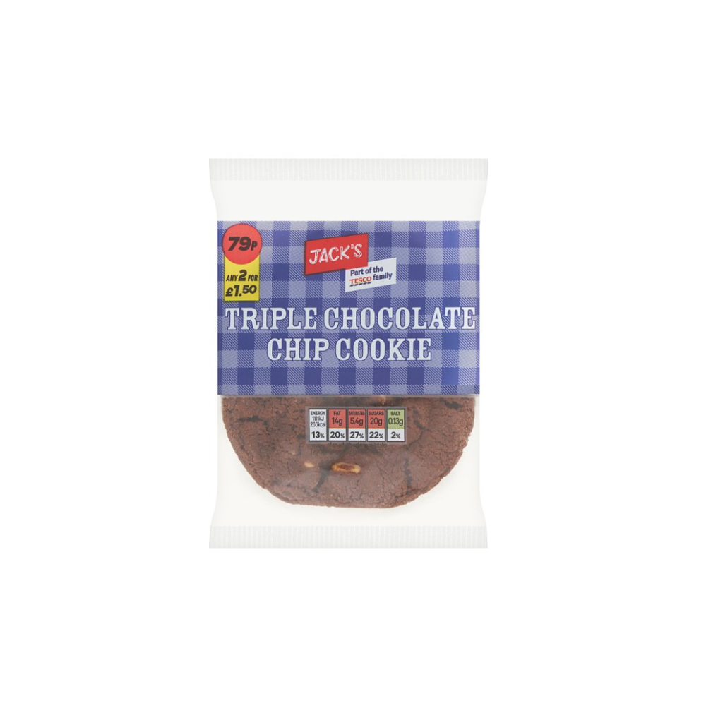 Jack's Triple Chocolate Chip Cookie 55g
