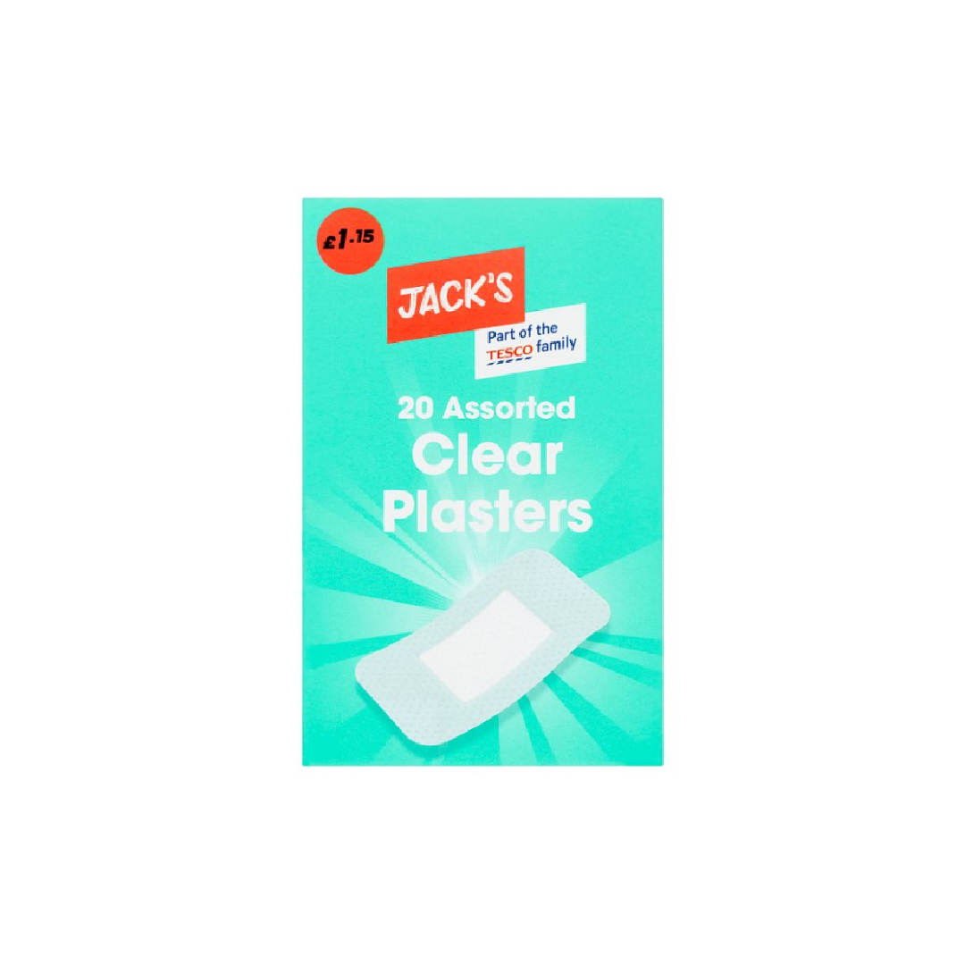 Jack's 20 Assorted Clear Plasters