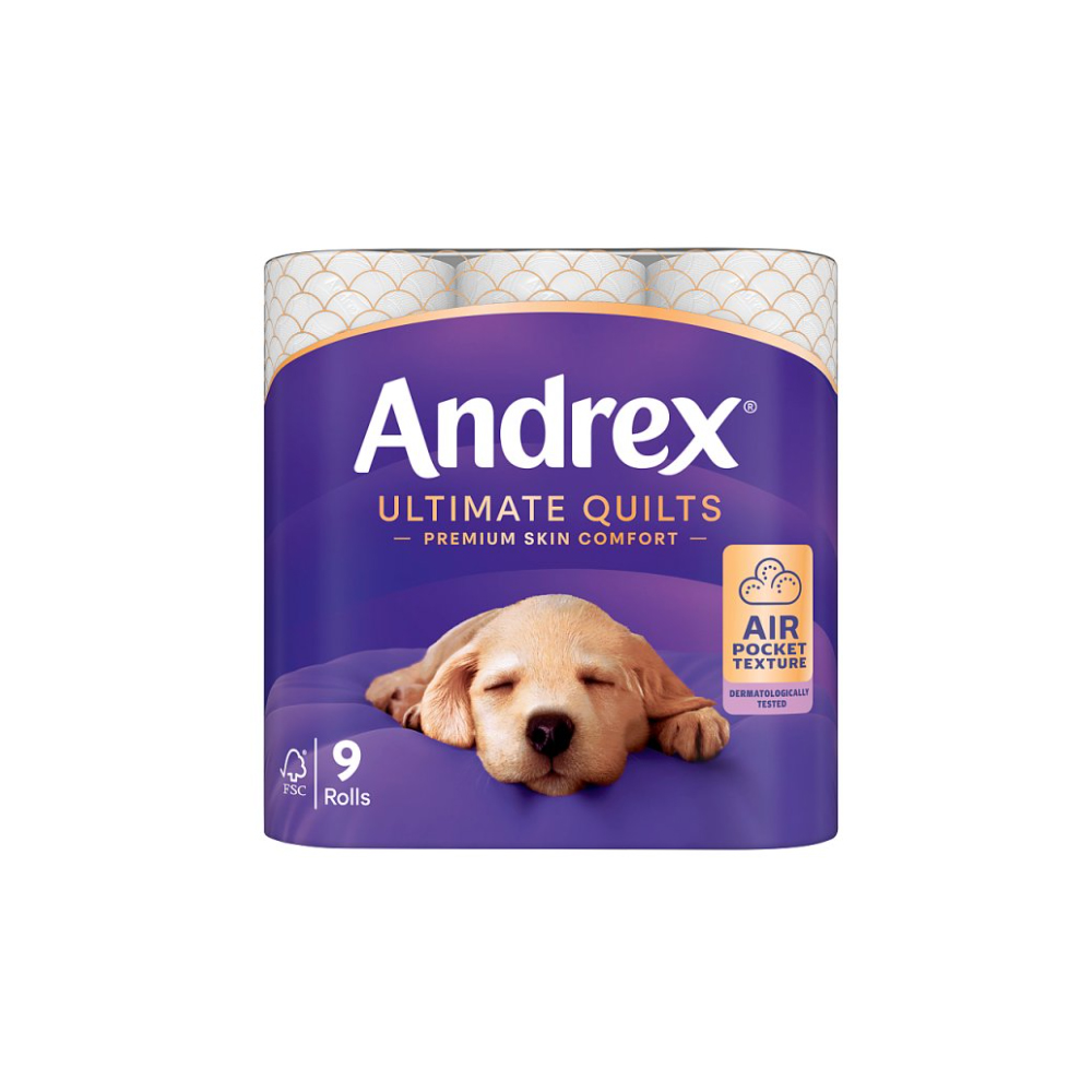 Andrex Ultimate Quilts Toilet Tissue 9 Rolls