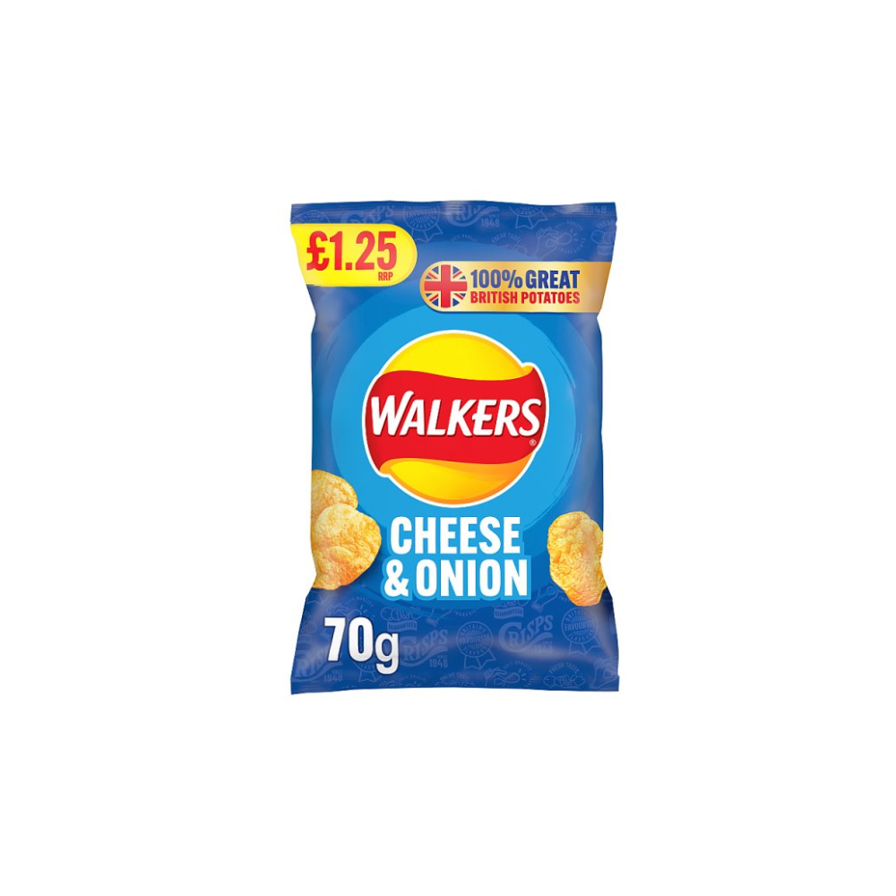 Walkers Crisps Cheese & Onion 70g
