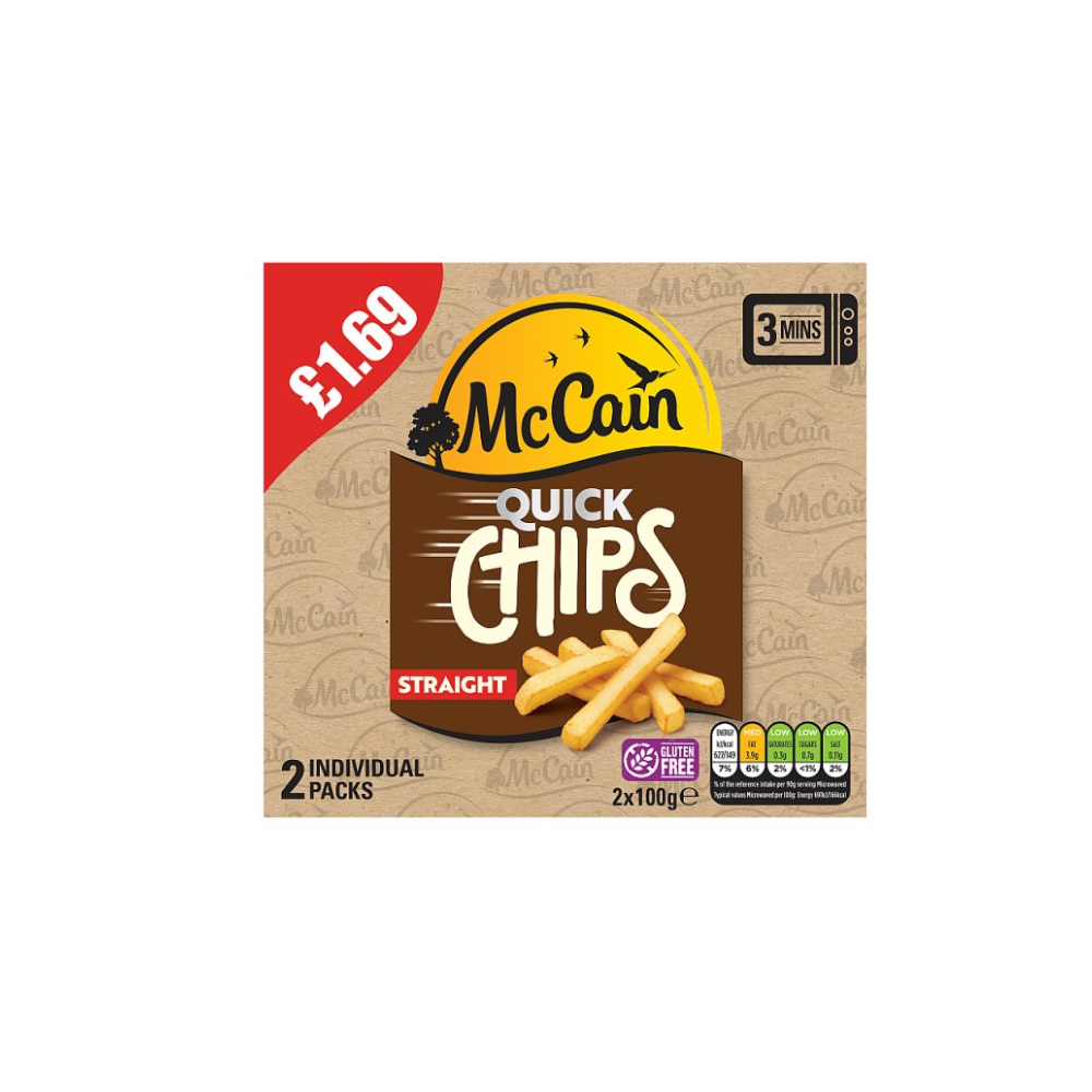 McCain Straight Quick Chips 2 x 100g (200g)