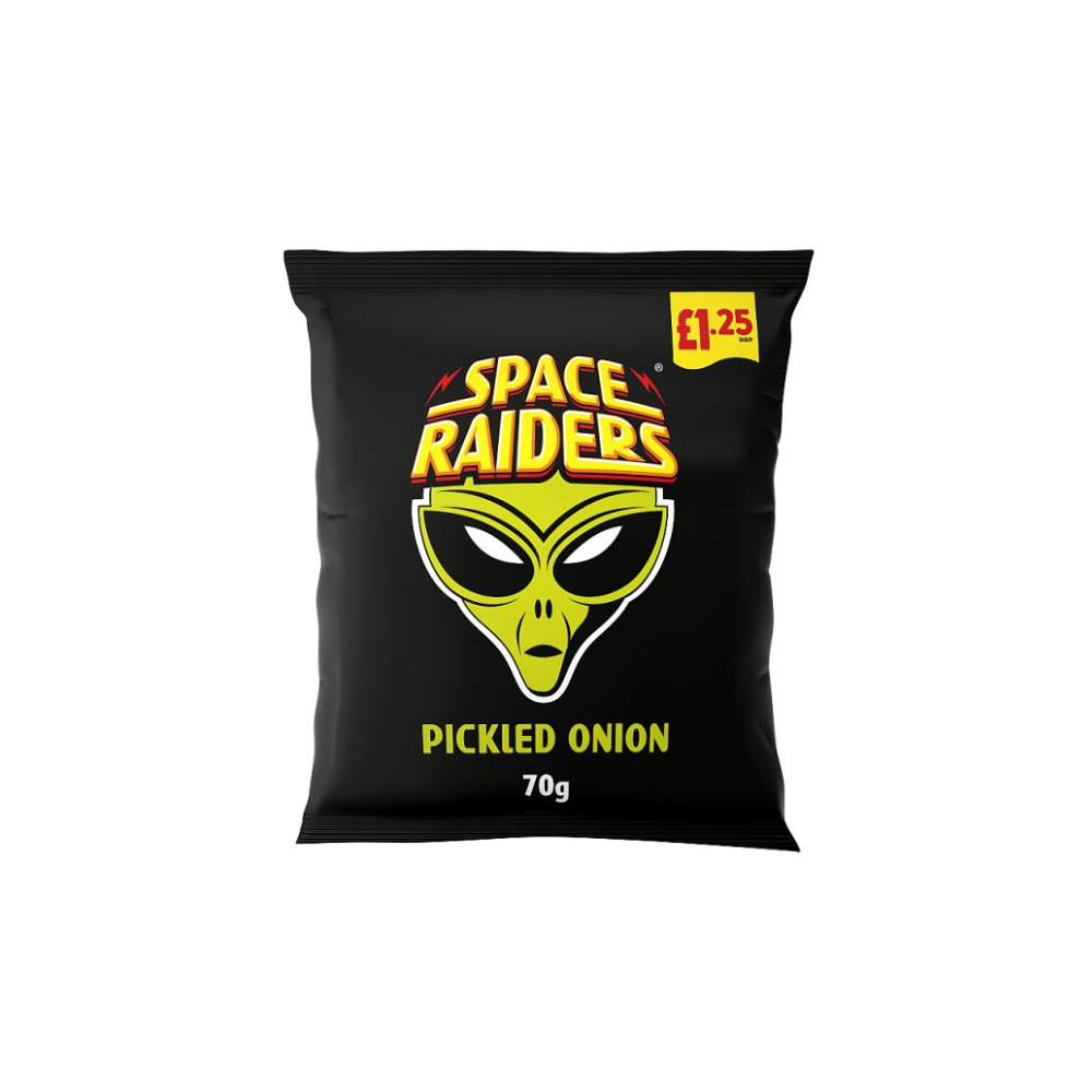 Space Raiders Pickled Onion Crisps 70g