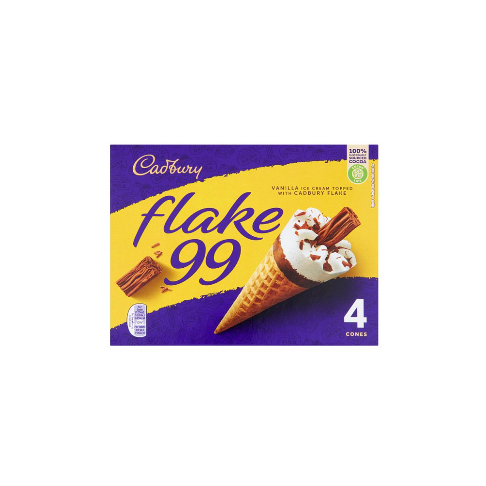 Cadbury Flake 99 Cones 4 x 125ml (500ml)