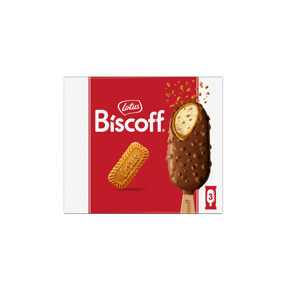 Biscoff Milk Chocolate Ice Cream Sticks 3x90ml