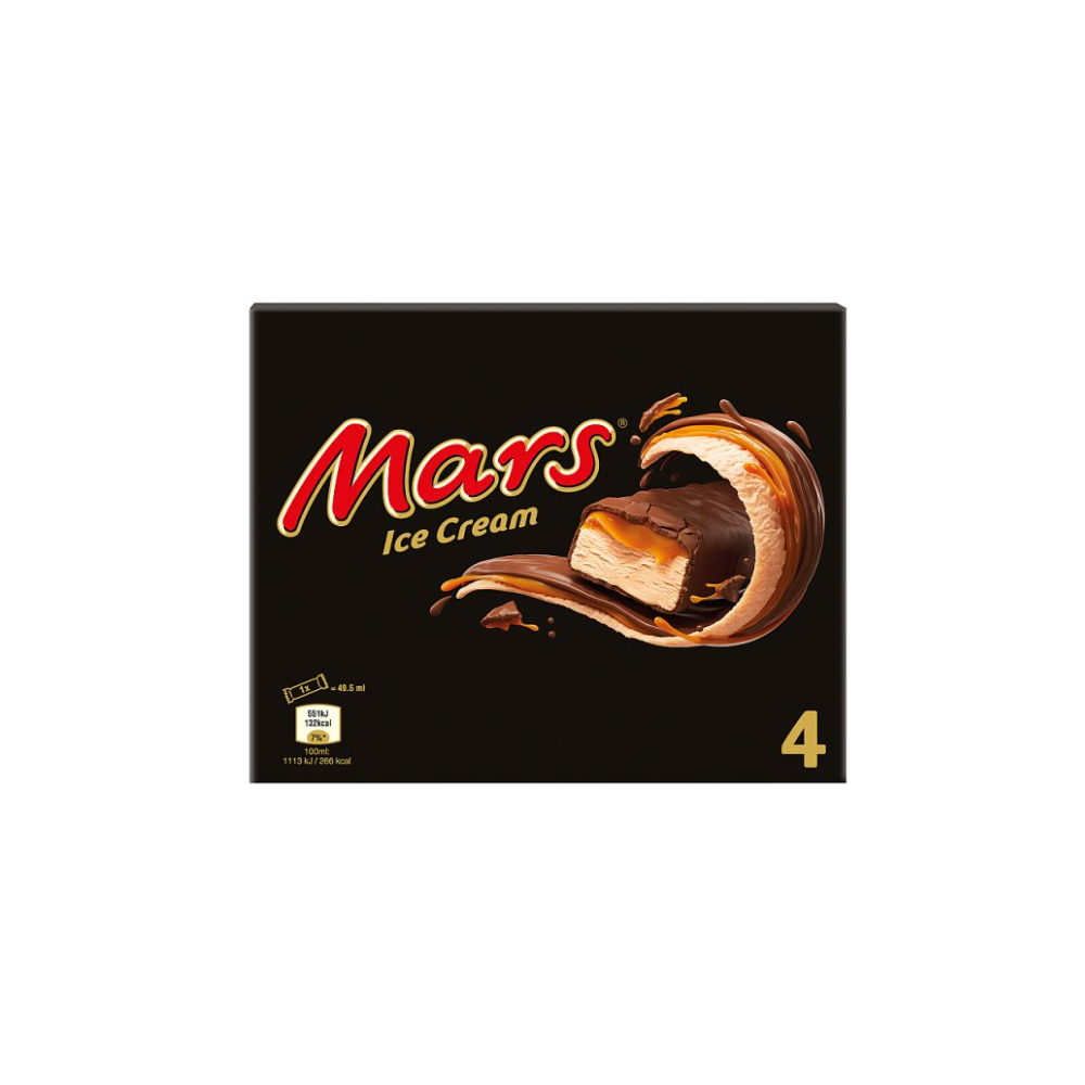 Mars Chocolate Caramel Ice Cream Bars 4pk (4 x 40g)