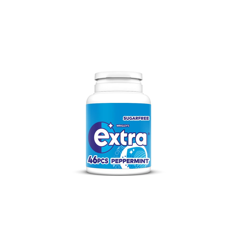 Extra Peppermint Sugarfree Chewing Gum Bottle 46 Pieces
