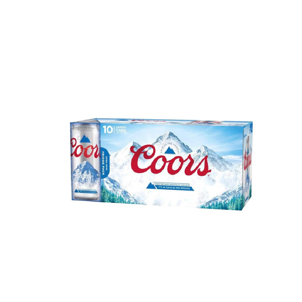 Coors Lager Beer Fridge Pack 10 x 440ml