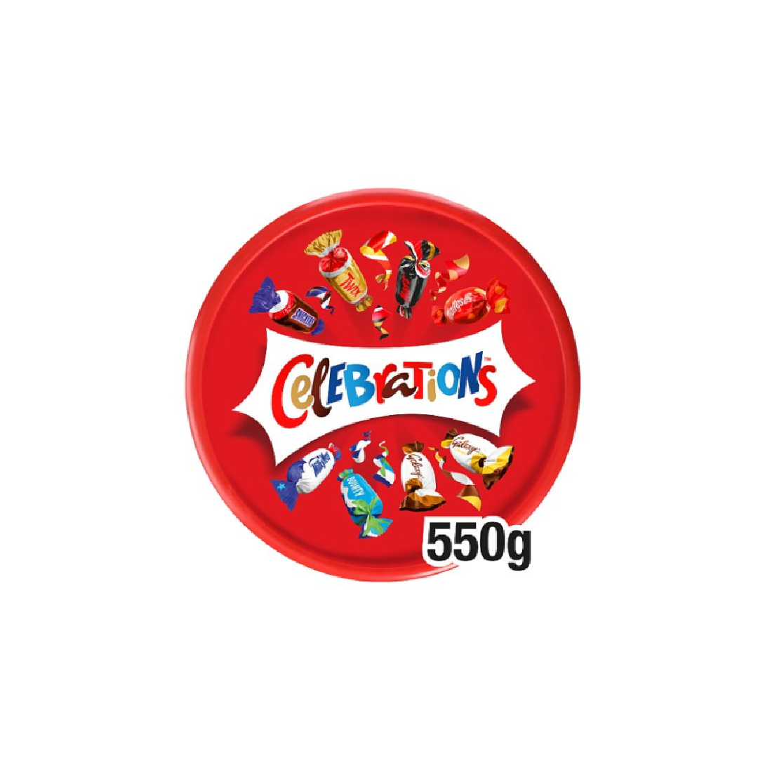 Celebrations Milk Chocolate & Biscuit Bars Sharing Tub 550g