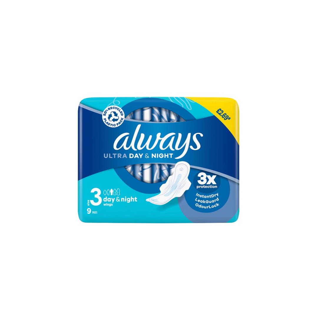 Always Ultra Day & Night Pads (S3) Wings x 9