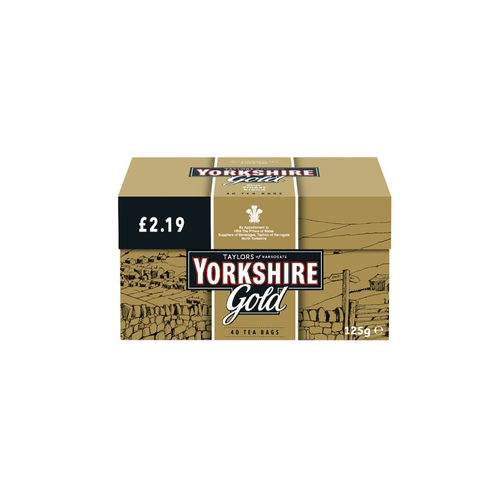 TAYLORS of HARROGATE Yorkshire Gold 40 Tea Bags 125g