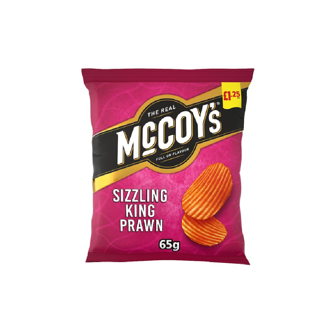McCoy's Sizzling King Prawn Sharing Crisps 65g