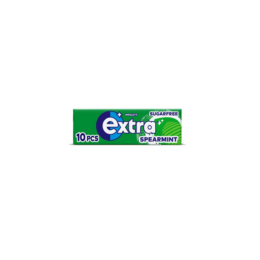 Extra Spearmint Chewing Gum Sugar Free 10 pieces