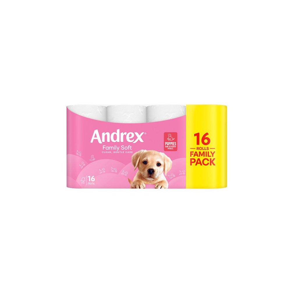 Andrex Family Soft Toilet Tissue 16 Rolls