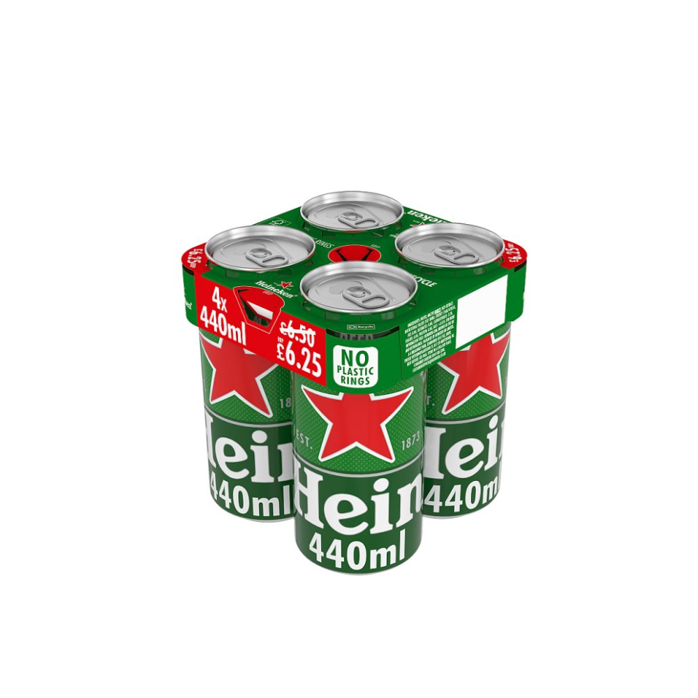 Heineken Premium Lager Beer Can 4x440ml